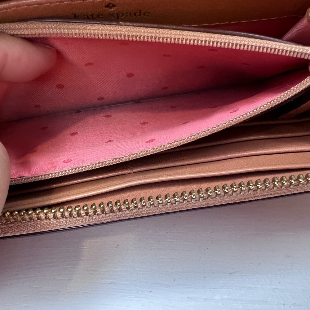 Kate Spade Tan Zippy Wallet With Colorful Buttons - Picture 7 of 7